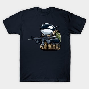 Tactical Orca Majesty Tee: Where Strength Meets Oceanic Elegance T-Shirt